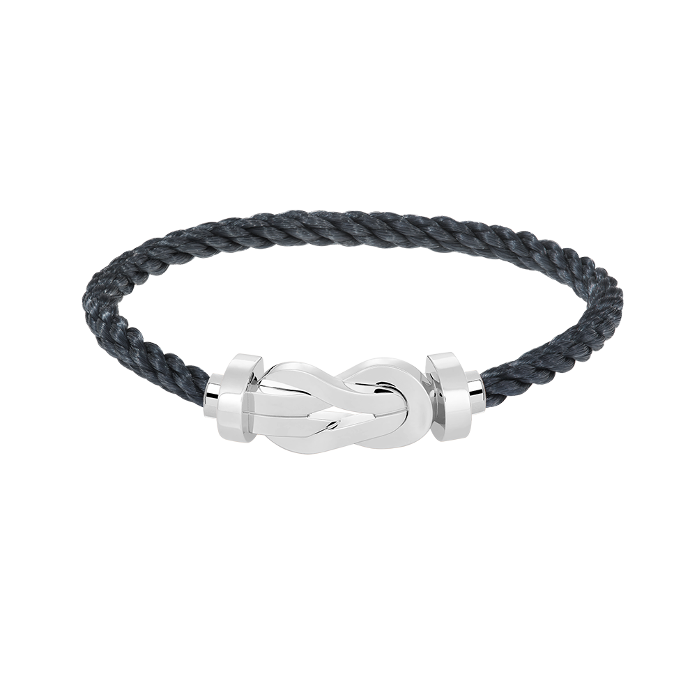 TimiCHANCE LARGE 8 FIGURE BUCKLE NO DIAMOND BRACELET SILVER