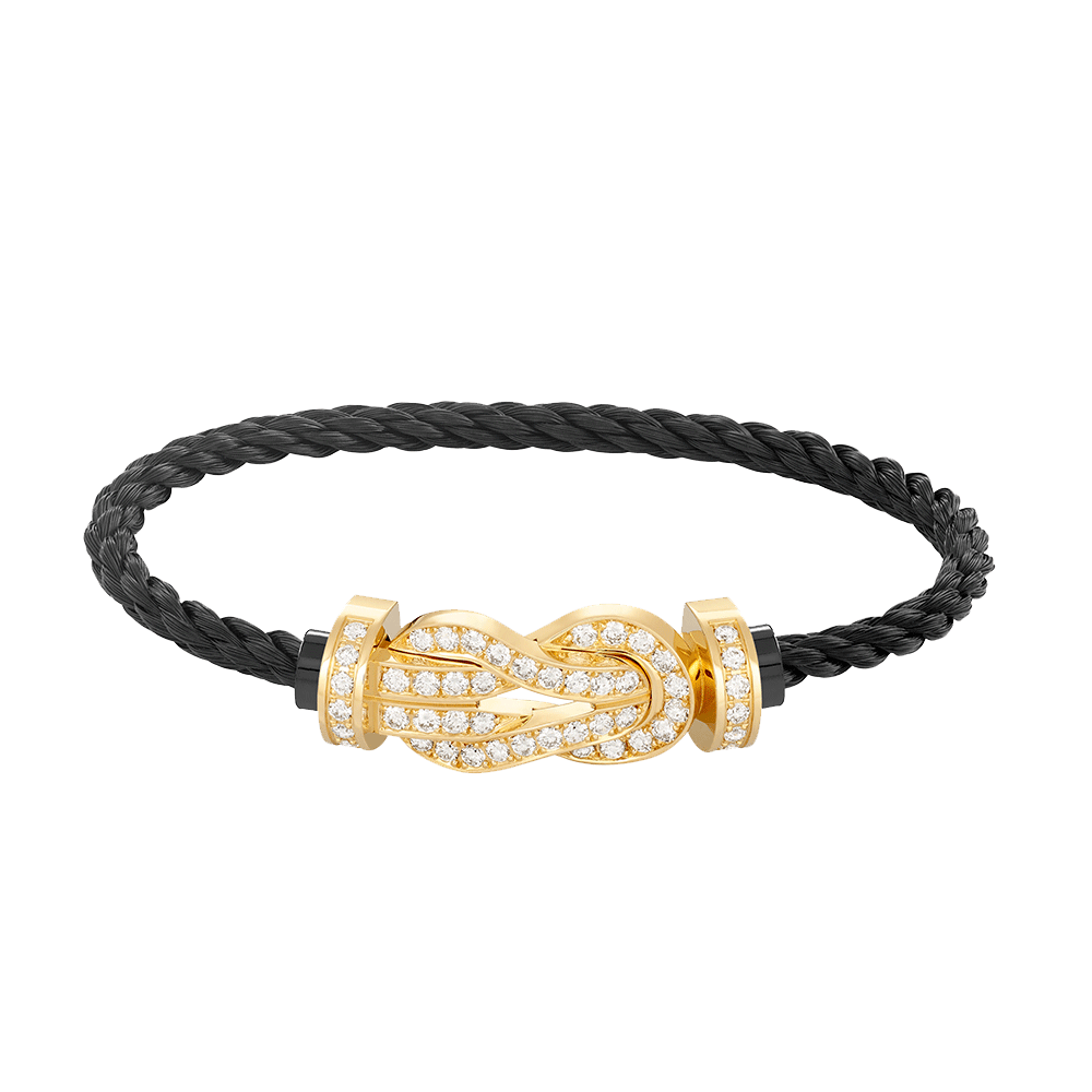 TimiCHANCE LARGE 8 FIGURE BUCKLE FULLDIAMOND BRACELET GOLD
