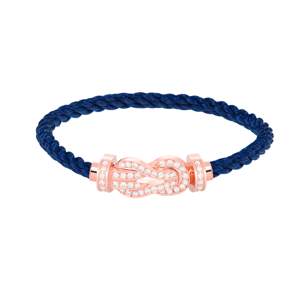 TimiCHANCE LARGE 8 FIGURE BUCKLE FULL DIAMOND BRACELET ROSE GOLD