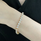 [Timi]TENNIS BRACELET WITH FULL DIAMOND SETTING