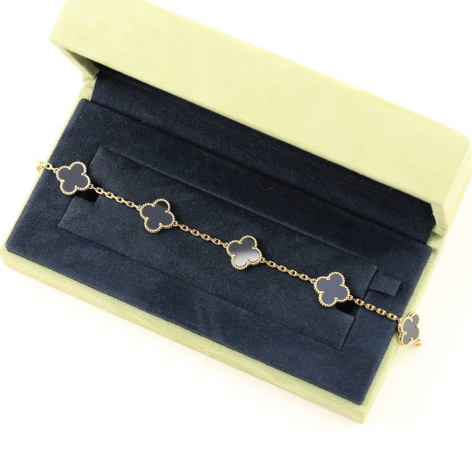 [Timi]New  CLOVER 5 MOTIF ONYXS BRACELET COLLECTION