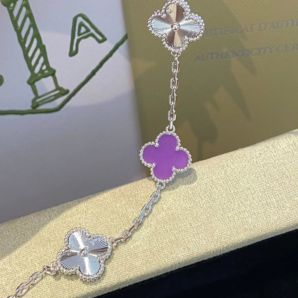 [Timi]New  CLOVER 5 MOTIF VIOLET BRACELET COLLECTION