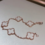 [Timi]New CLOVER 5 MOTIF ROCK CRYSTAL BRACELET