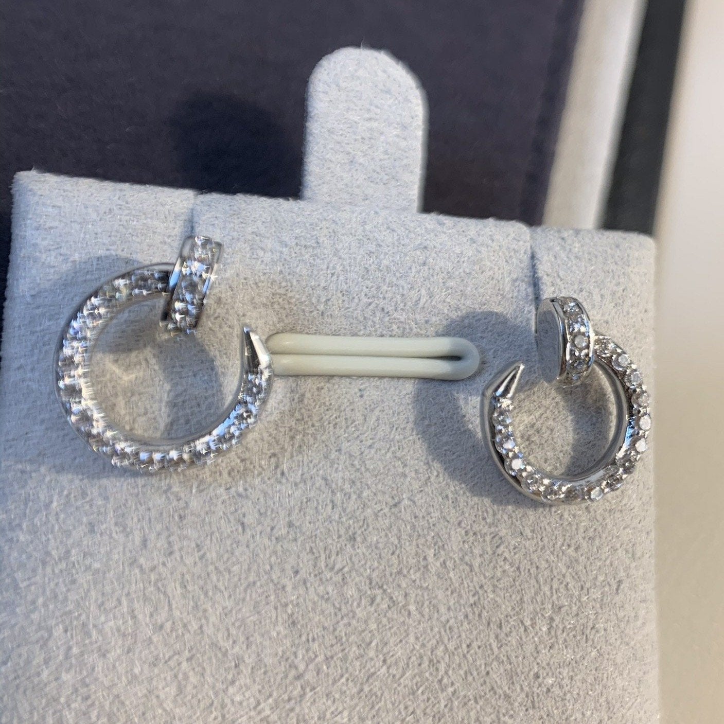 TimiJUSTE EARRINGS SILVER DIAMONDS