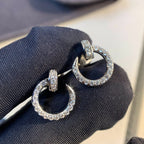 TimiJUSTE EARRINGS SILVER DIAMONDS