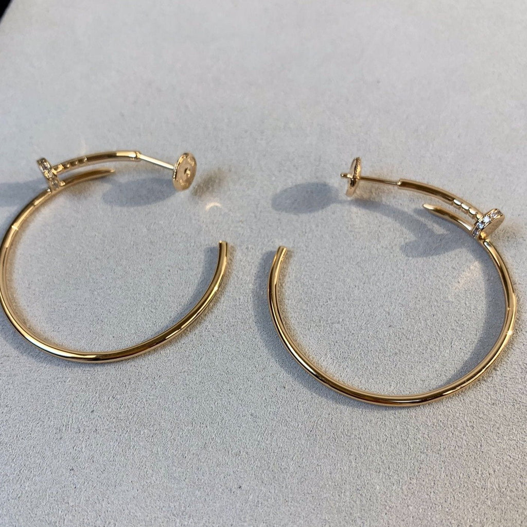 TimiJUSTE EARRINGS GOLD DIAMONDS 1.8MM