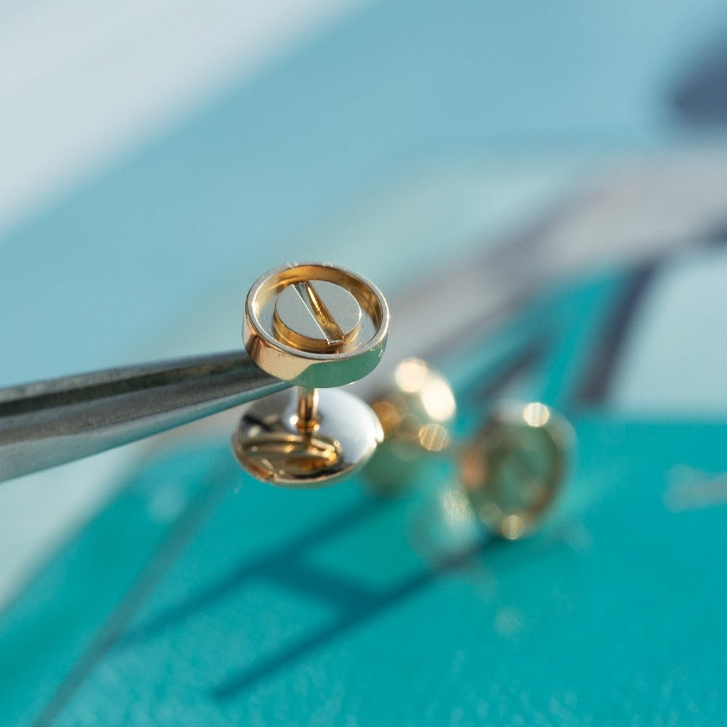 TimiLOVE EARRINGS PINK GOLD 10MM