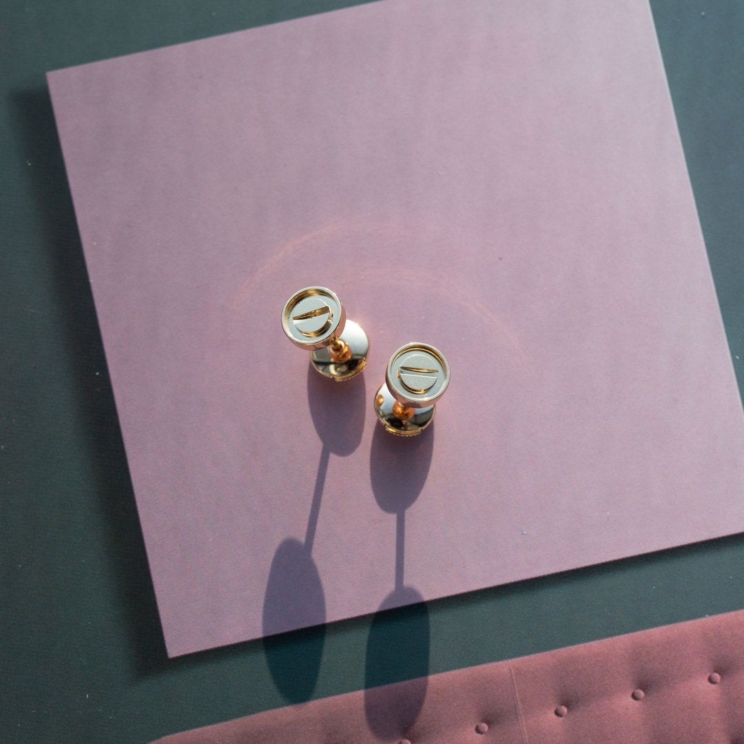 TimiLOVE EARRINGS PINK GOLD 10MM