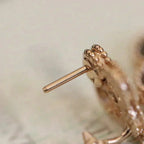 TimiCLOVER MEDIUM 1 MOTIFS FUll DIAMOND EARRINGS