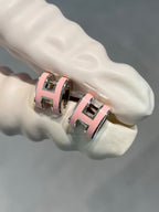 TimiMINI POP H SILVER EARRINGS PINK