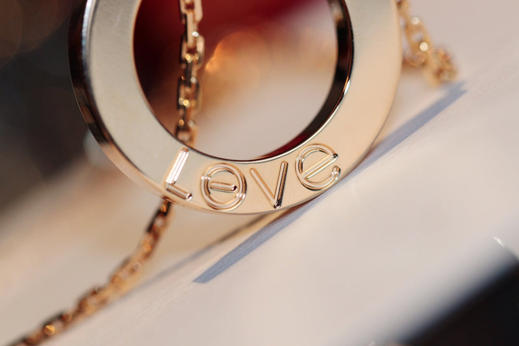 TimiLOVE NECKLACE 16MM 6 DIAMONDS PINK GOLD