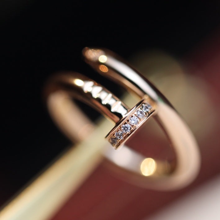 TimiJUSTE RING 2.65MM PINK GOLD DIAMOND
