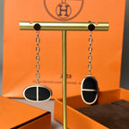 TimiCHAINE VERSO BLACK CERAMIC EARRINGS