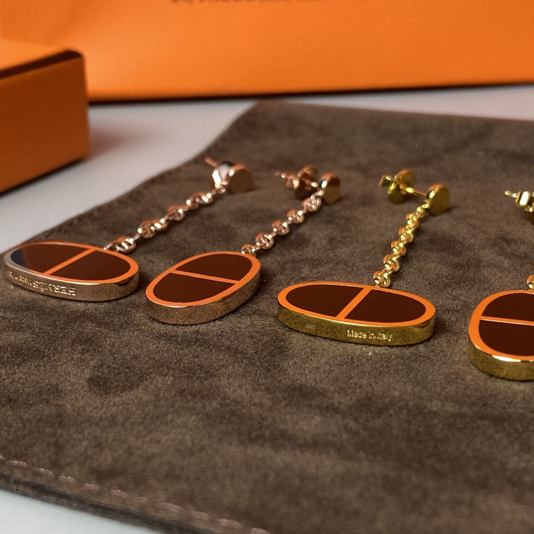TimiCHAINE VERSO BLACK CERAMIC EARRINGS