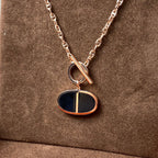 TimiCHAINE VERSO BLACK CERAMIC NECKLACE