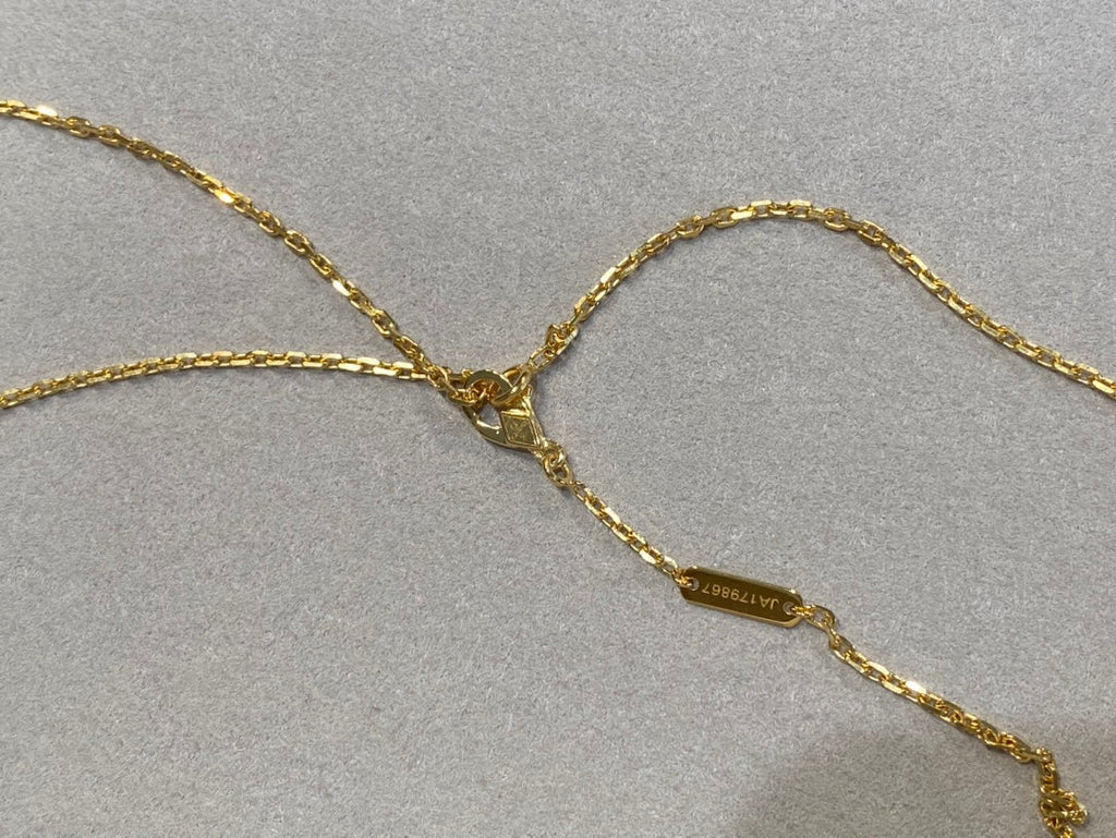 TimiCLOVER 25MM NECKLACE GOLD CARNELIAN