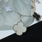 ¡®Timi¡¯CLOVER BRACELET 5 MOTIFS MOP CHALCEDONY SILVER