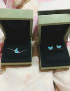 TimiBUTTERFLY TURQUOISE EARRINGS SILVER
