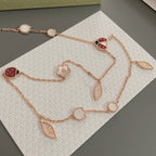 TimiLUCKY SPRING 15 MOTIFS ROSE GOLD NECKLACE