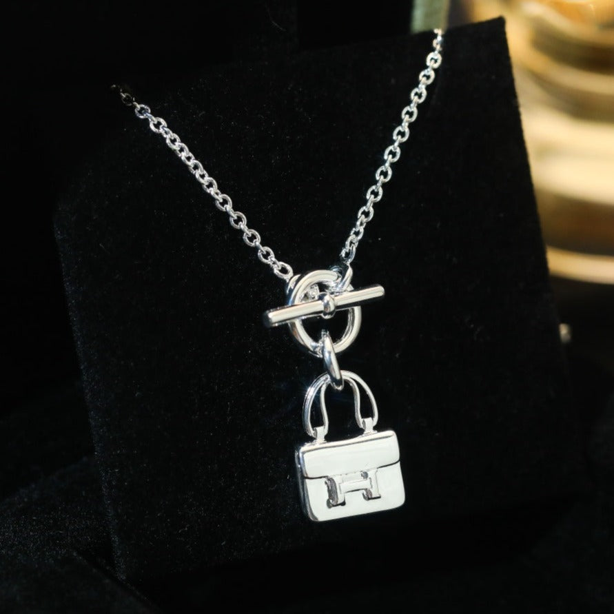 TimiPOP H PEDANT SILVER NECKLACE