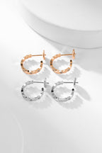 TimiBEE LOVE DIAMOND HOOP EARRINGS