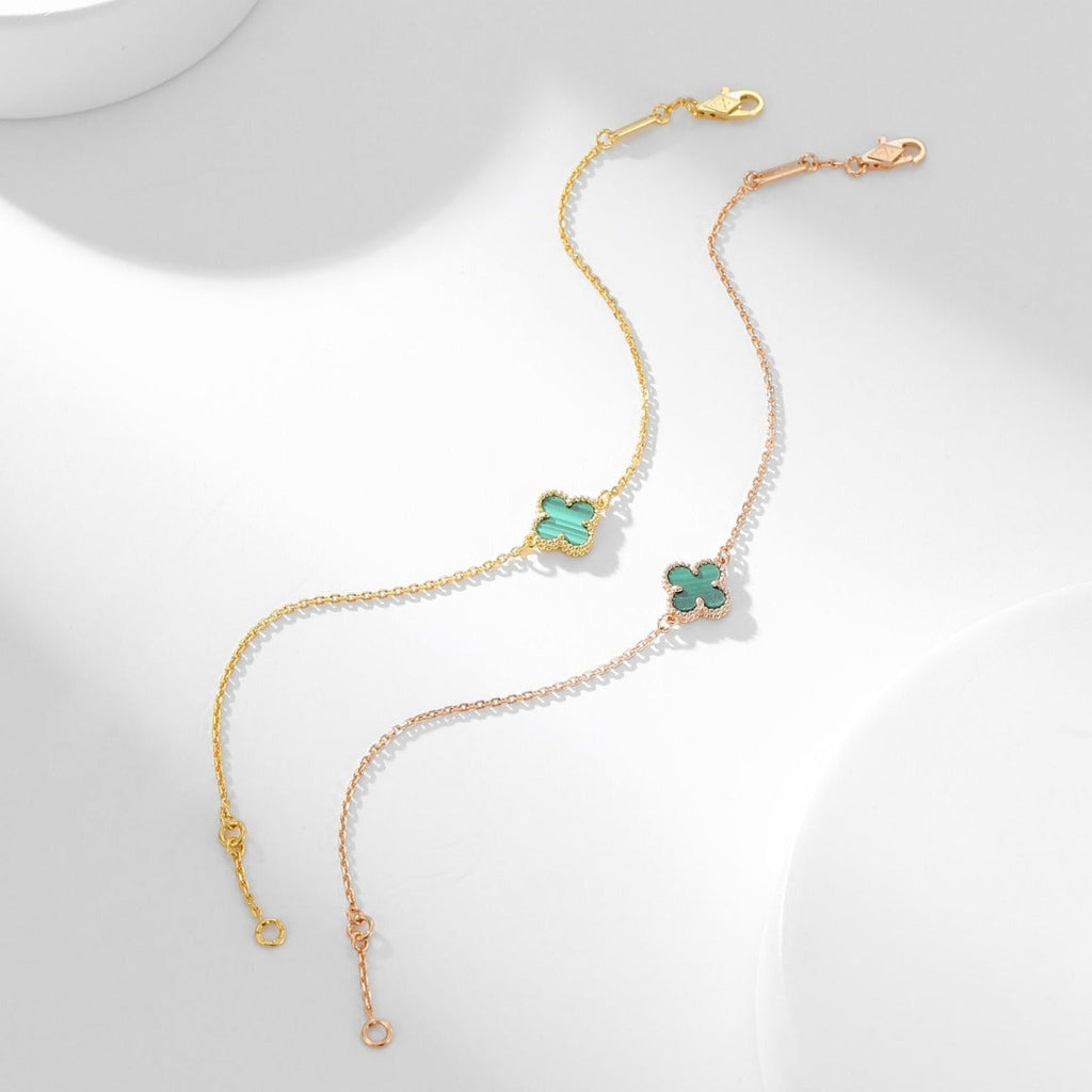 ¡®Timi¡¯CLOVER BRACELET MALACHITE 1 MOTIF
