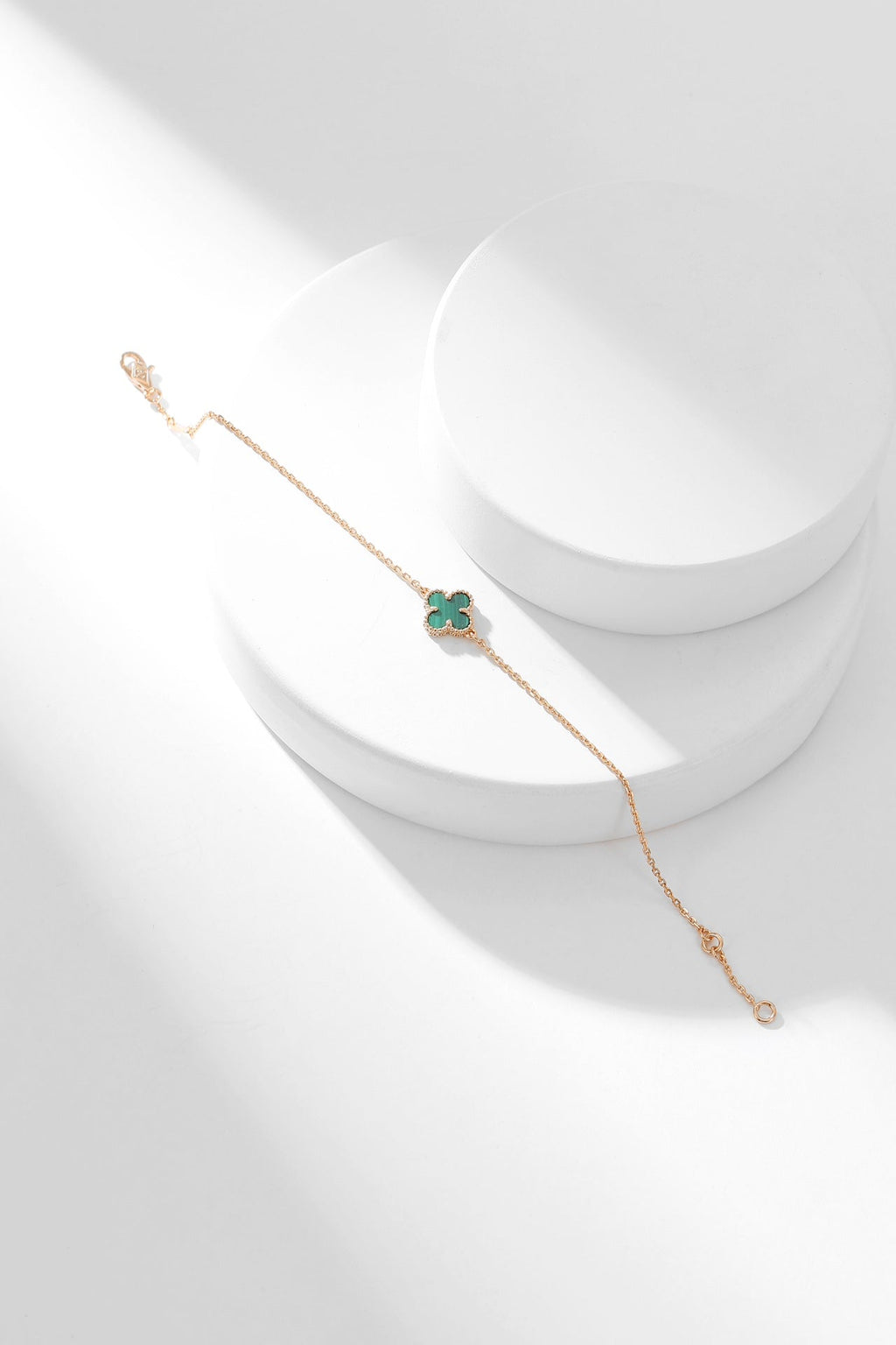 ¡®Timi¡¯CLOVER BRACELET MALACHITE 1 MOTIF