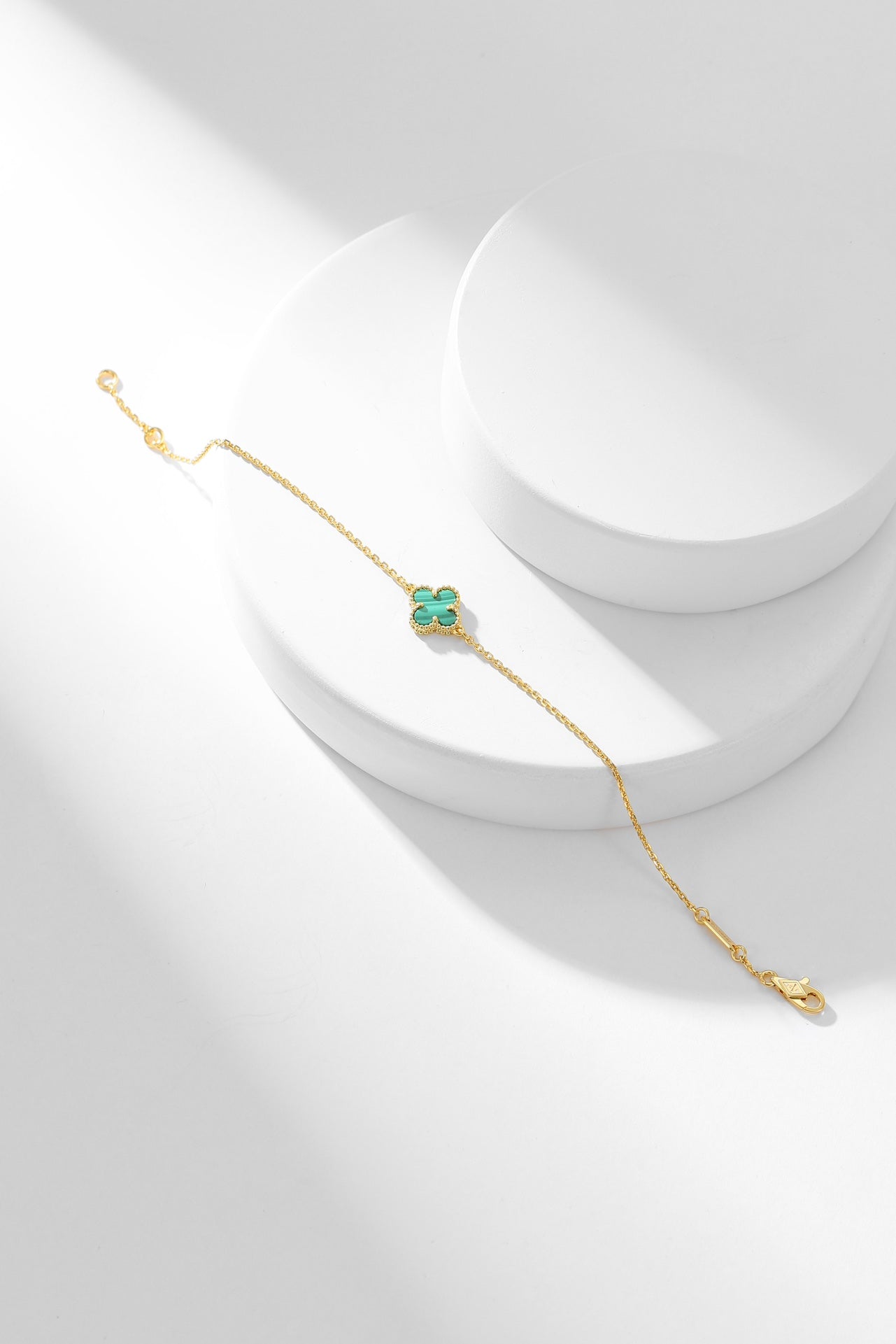 ¡®Timi¡¯CLOVER BRACELET MALACHITE 1 MOTIF
