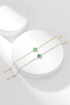 ¡®Timi¡¯CLOVER BRACELET MALACHITE 1 MOTIF