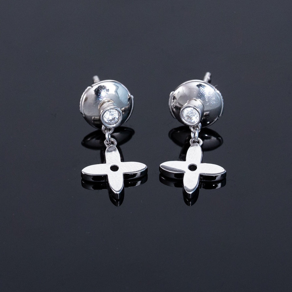 TimiVIDYLLE SILVER DIAMOND MINI DROP EARRINGS