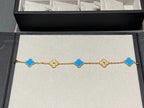 [Timi]New CLOVER 5 MOTIF BLUE AGATE BRACELET COLLECTION