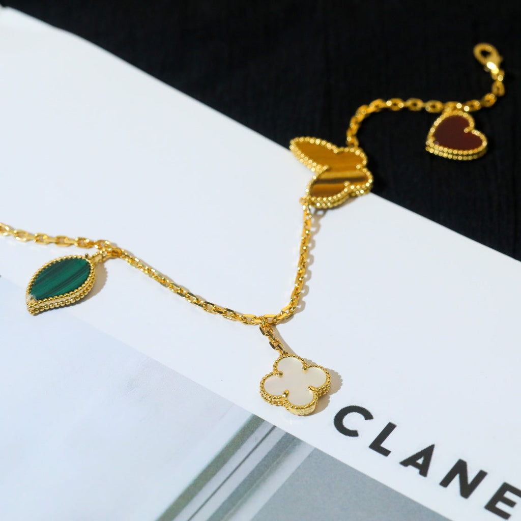 ¡®Timi¡¯LUCKY SPRING 5 MOTIF GOLD BRACELET