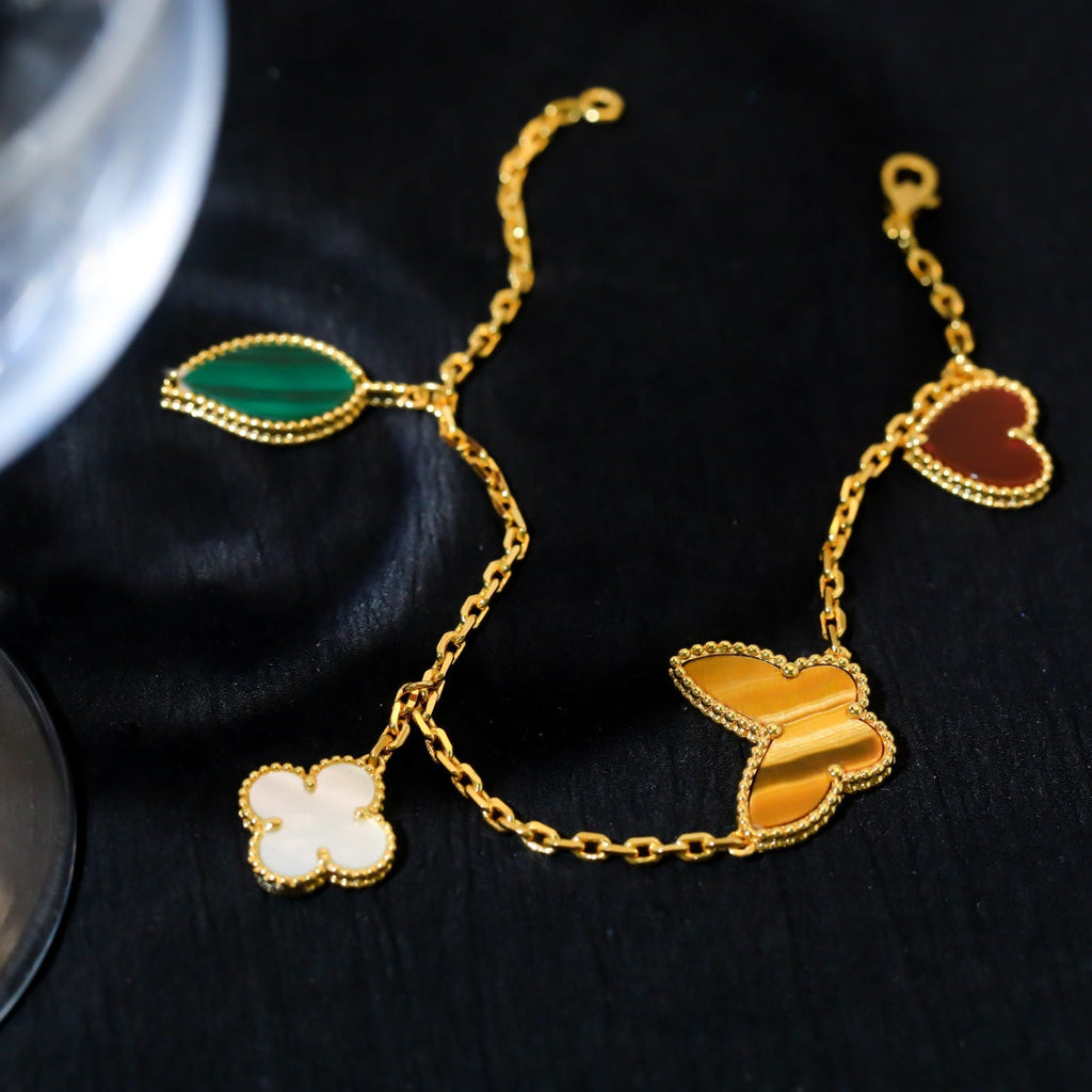 ¡®Timi¡¯LUCKY SPRING 5 MOTIF GOLD BRACELET