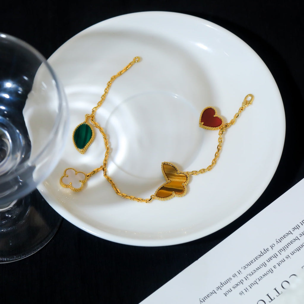 ¡®Timi¡¯LUCKY SPRING 5 MOTIF GOLD BRACELET