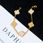 [Timi]New CLOVER WHITE PEARL MOP 5 MOTIF BRACELET COLLECTION