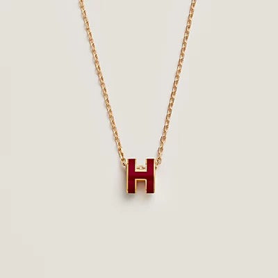 TimiHM CLIC RED ENAMEL GOLD NECKLACE