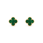 TimiCLOVER MEDIUM 1 MOTIFS MALACHITE  EARRINGS