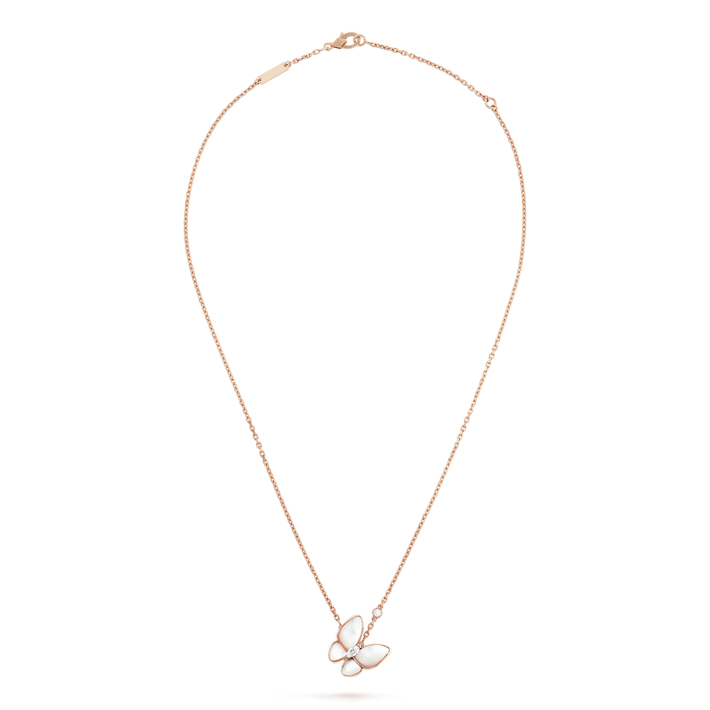 TimiBUTTERFLY MOP DIAMOND NECKLACE