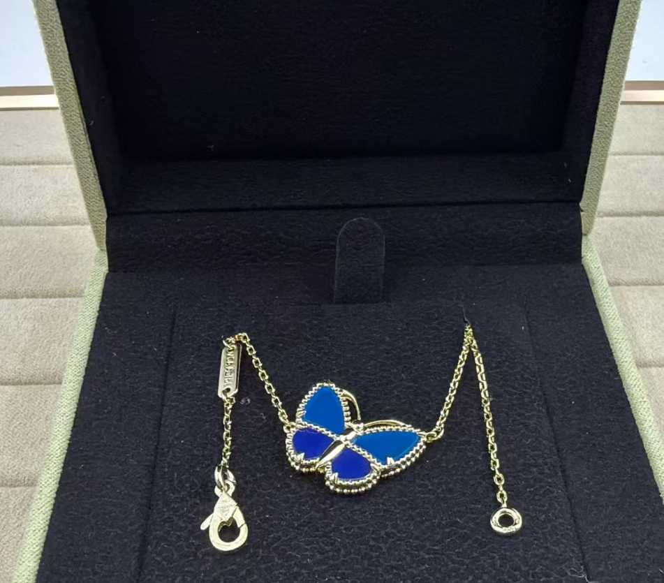 [Timi]BUTTERFLY BLUE   NECKLACE