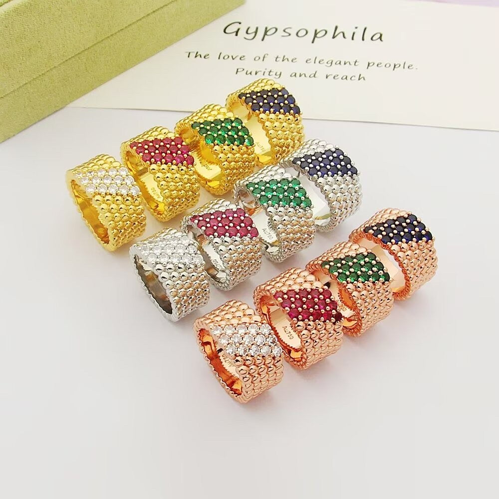 [Timi]  PERLEE DIAMOND RING ,5-ROW DIAMOND-SET DESIGN