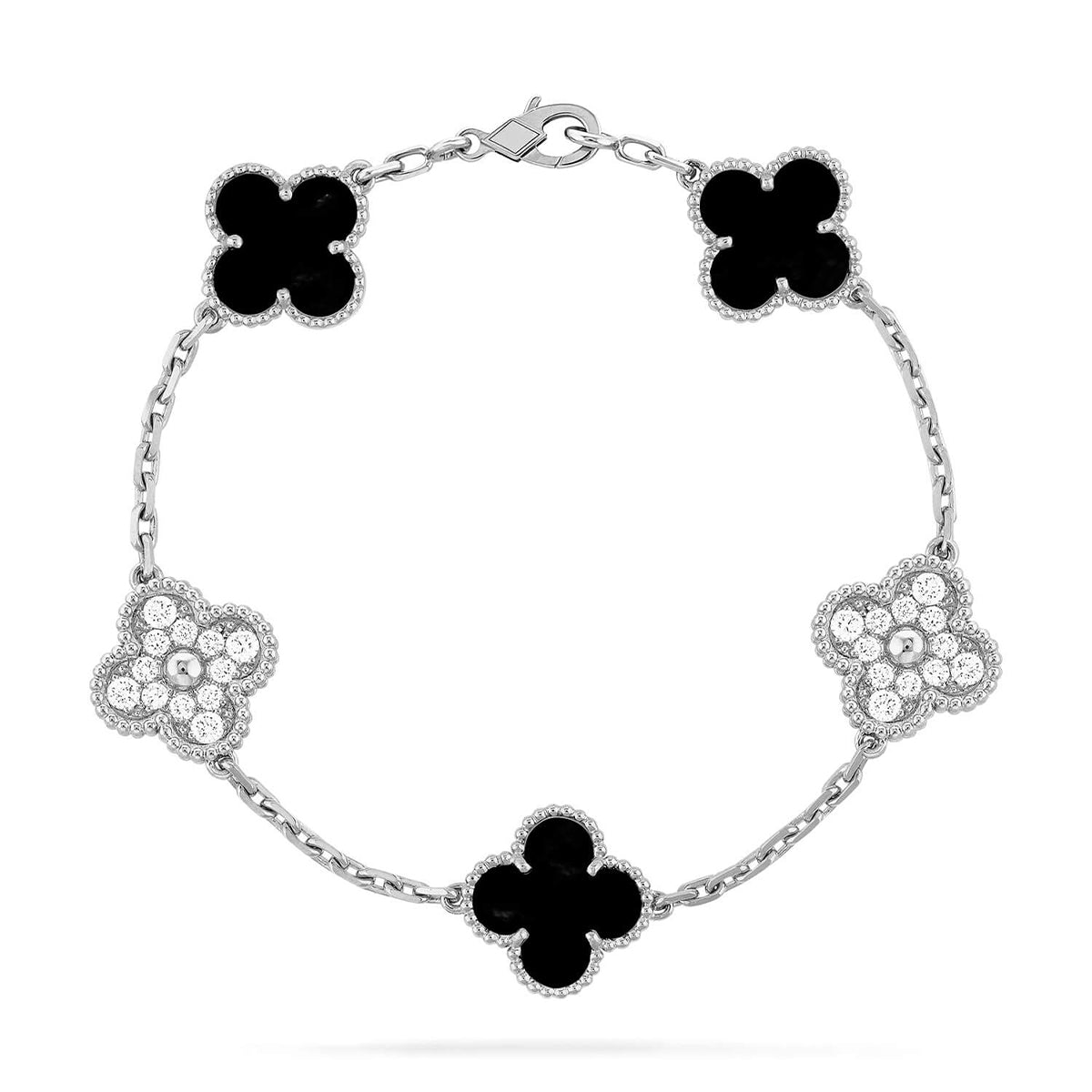 [Timi]New  CLOVER 5 MOTIF ONYXS BRACELET COLLECTION