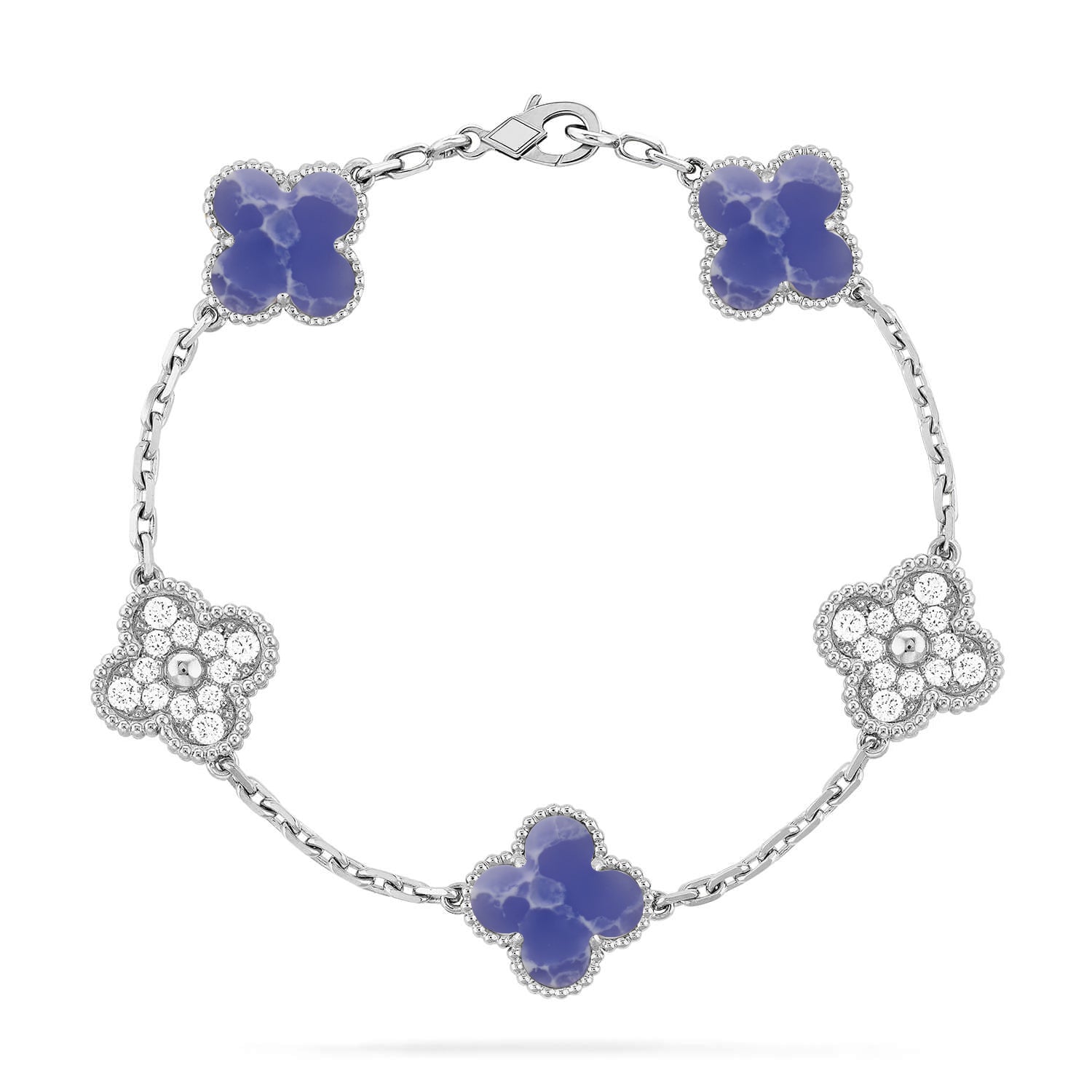 [Timi]New CLOVER 5 MOTIF BLUE VEINS BRACELET COLLECTION
