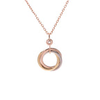 TimiTRINITY SILVER GOLD PINK GOLD NECKLACE