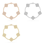 [Timi] New  CLOVER 5 MOTIF FULL DIAMOND BRACELET COLLECTION