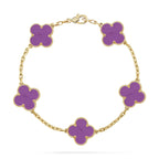 [Timi]New  CLOVER 5 MOTIF VIOLET BRACELET COLLECTION