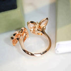 TimiTWIN BUTTERFLY DIAMOND MOP RING