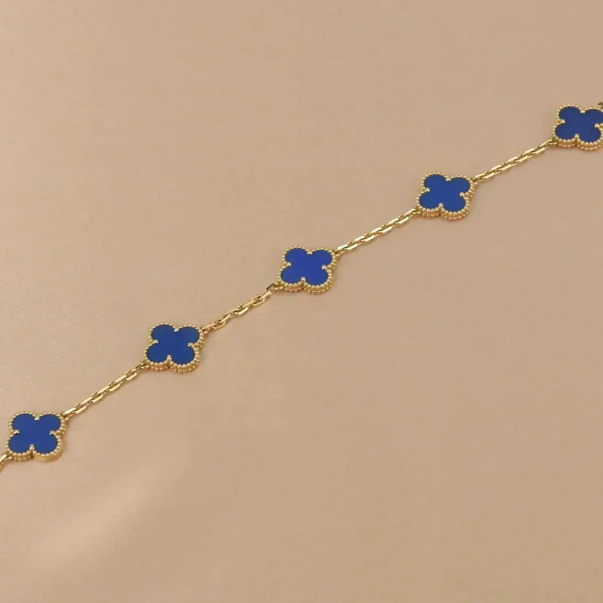 [Timi]New CLOVER 5 MOTIF BLUE AGATE BRACELET COLLECTION