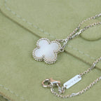 TimiCLOVER  15MM WHITE MOTHER-OF-PEARL SILVER