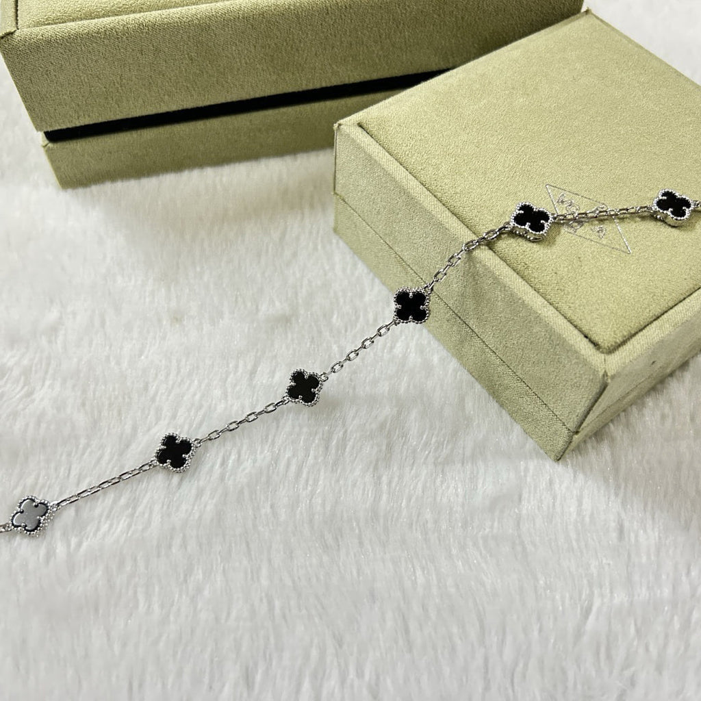 [¡®Timi¡¯]CLOVER 6 MOTIF  ONYXS BRACELET