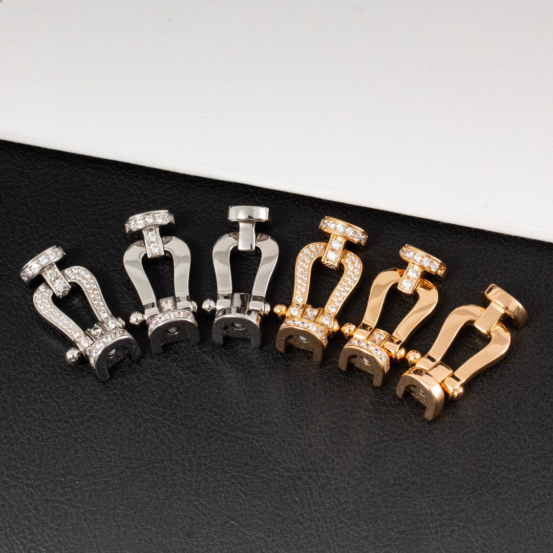 TimiFORCE LARGE HORSESHOE FULL DIAMOND BRACELET SILVER